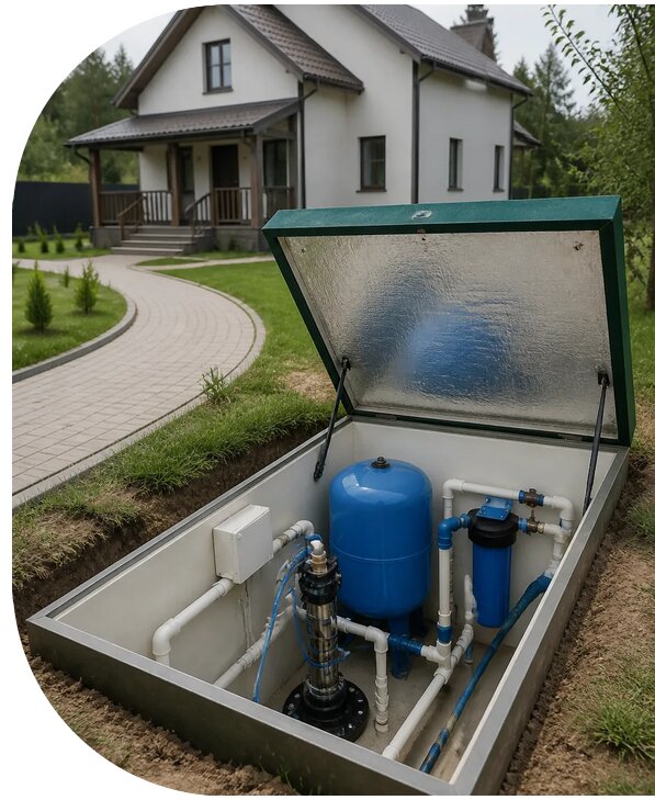 Автономное водоснабжение дома в Чехове от 152505 р. | АПаруса-Чхв