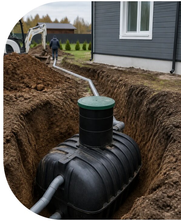 Септик с установкой под ключ в Чехове от 152505 р. | АПаруса-Чхв